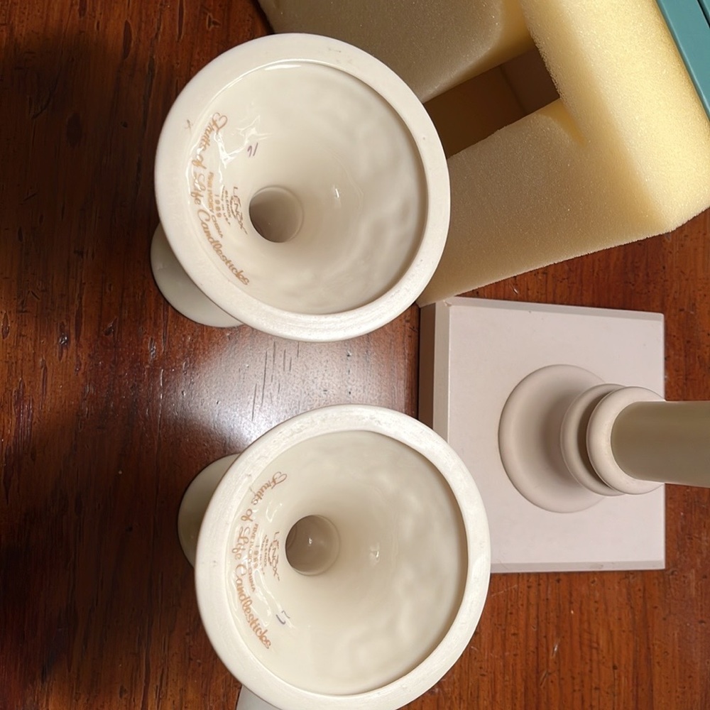 Fruits of Life Candlesticks 1989 made in USA Lenox